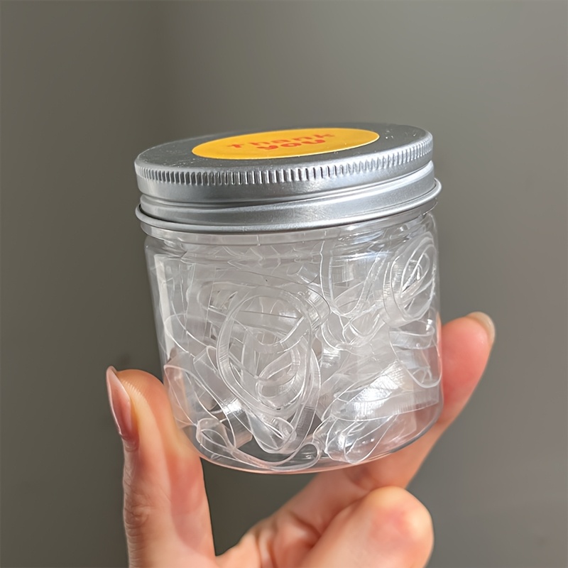 Image of 120 Canned Widened And Thickened Disposable Rubber Bands, Women's Hair Ties, High Elasticity, Durable Hair Ties, Damage, Ponytail Small Hair Ties, Headwear
