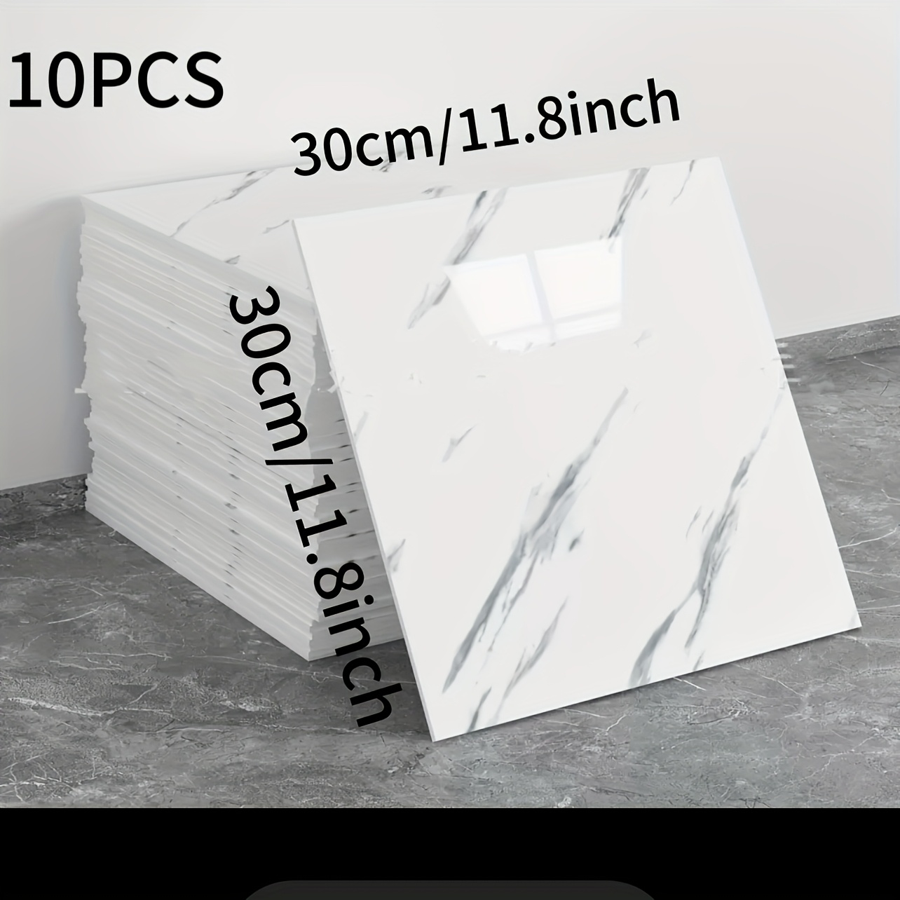 Luxury Marble Effect Self-adhesive Wallpaper, Waterproof And Moisture-resistant, Ideal For Kitchen And Bathroom, Diy Installation, No Residue, Brick Pattern, Precise Matching