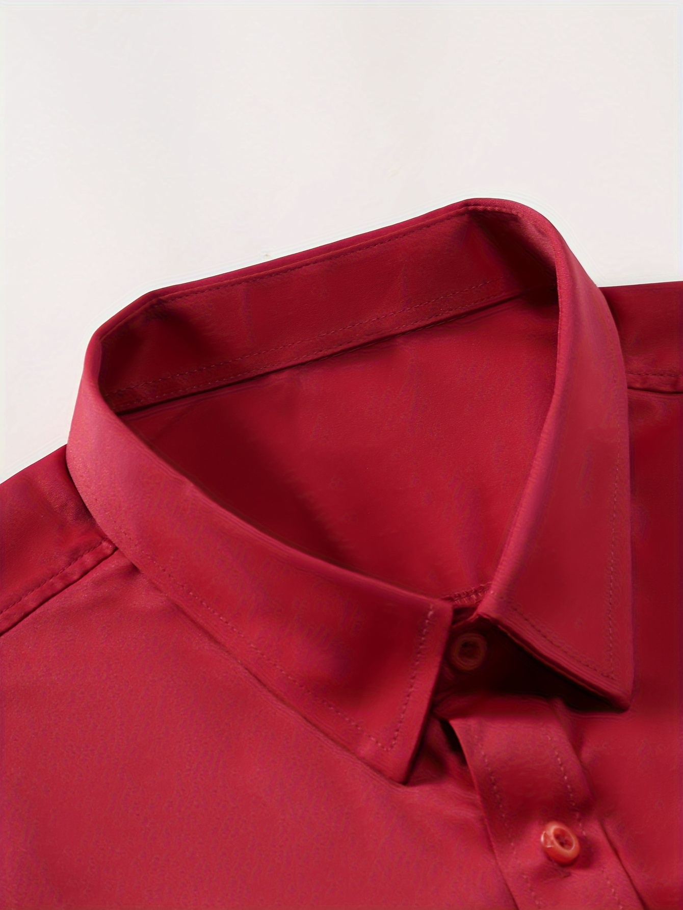 mens business formal solid color long sleeve shirt versatile - Temu