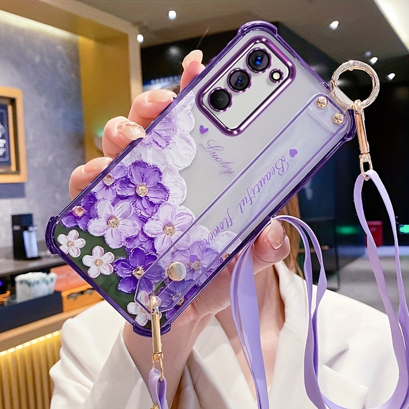 TEMU para Teléfono - Adecuada para Xiaomi Redmi 15 5G, Transparente para Teléfono y Cordón, Diseño Floral de Pintura al Óleo a , Cubierta de Material