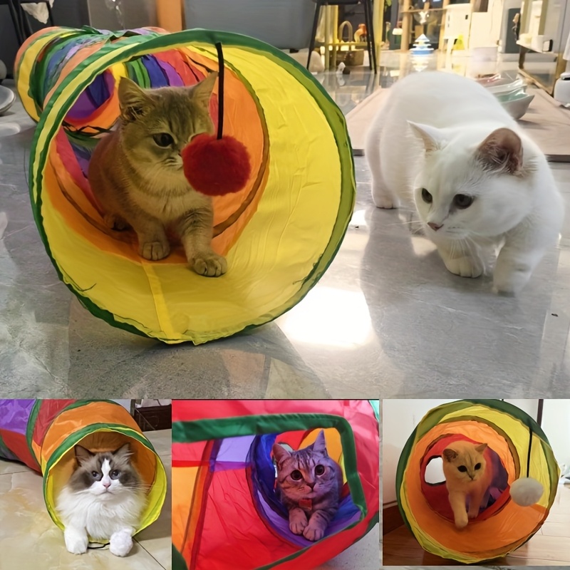 interactive cat play with multiple compartments hanging toys durable polyester hide and seek toy for indoor cats stimulates natural hunting cat playtime   sturdy construction Product details 3