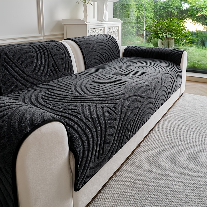 TEMU 1 coussin de canapé en peluche rétro à motif européen, couleur unie, facile à utiliser en toute , disponible en plusieurs couleurs pour un style