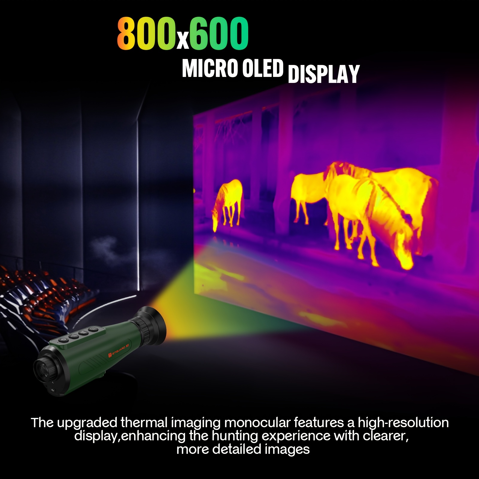 GTGUARD H3 4k HD Thermal Imaging Scope, 0.32