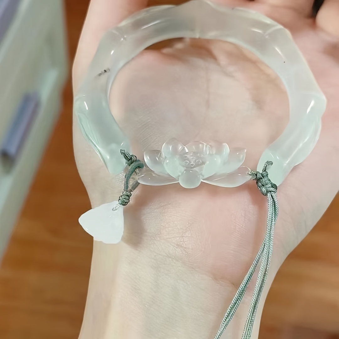 E-shop Reines Herz Chinesische Weiße Mondnacht Premium Eislotus Lichtverstärkende Stil Licht Gefühl Damenarmband Kalt Temperament Aura