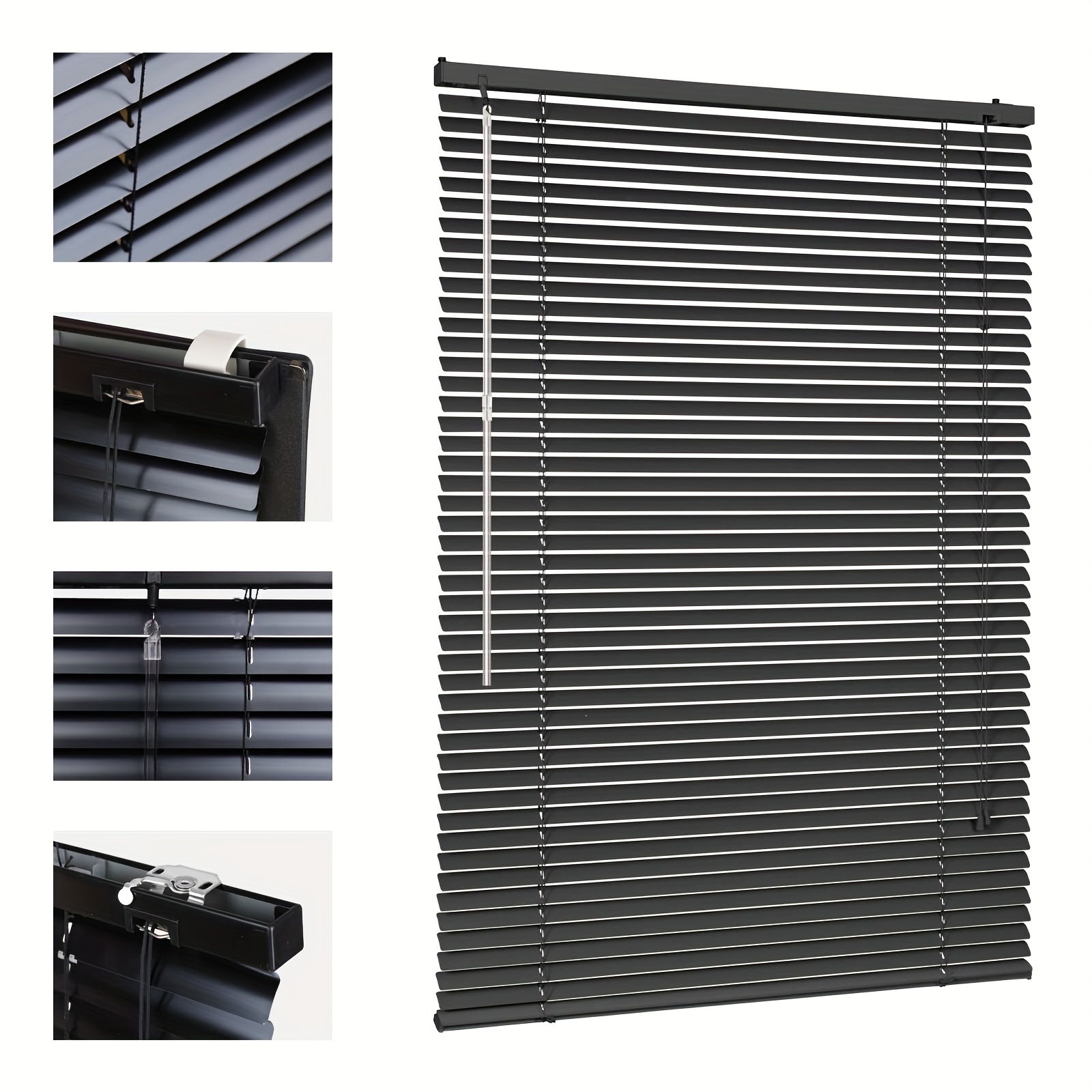 TEMU Sekey Clamp-mounted Blinds, No-drill Blinds, Aluminum Blinds, Window Shades, Installation Kit, Hanging, Light Control, Room Darkening Shades,