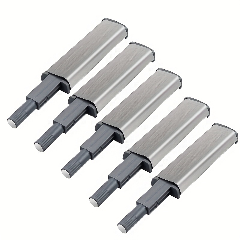 2/5pcs Cabinet Catches Stainless Steel Push To Open Touch Cabinet Damper Bumper For Door Drawer Cabinet Magnetic Push Latches