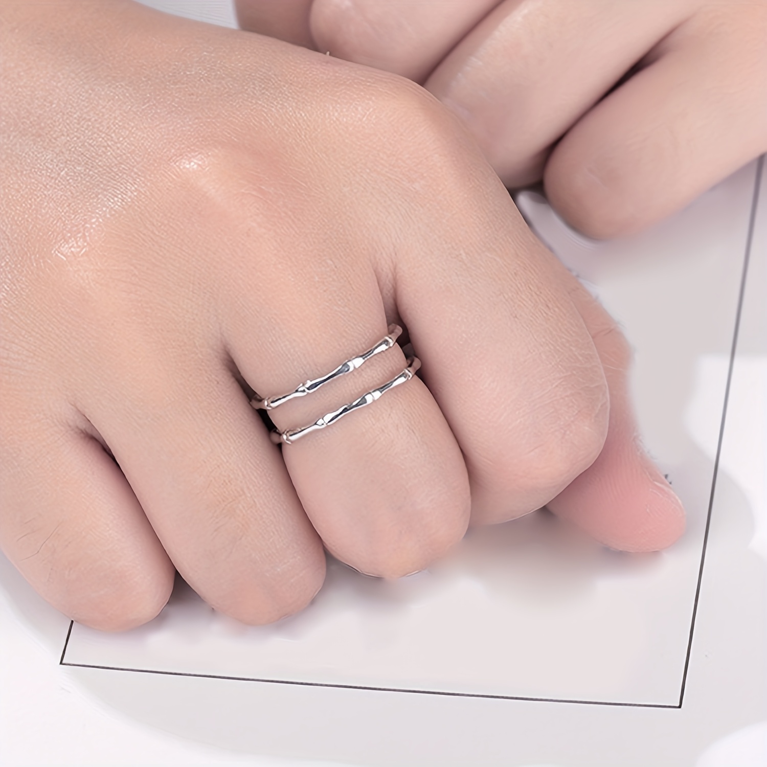 925 Silvery Plated Ring, Exquisite Fashionable Design