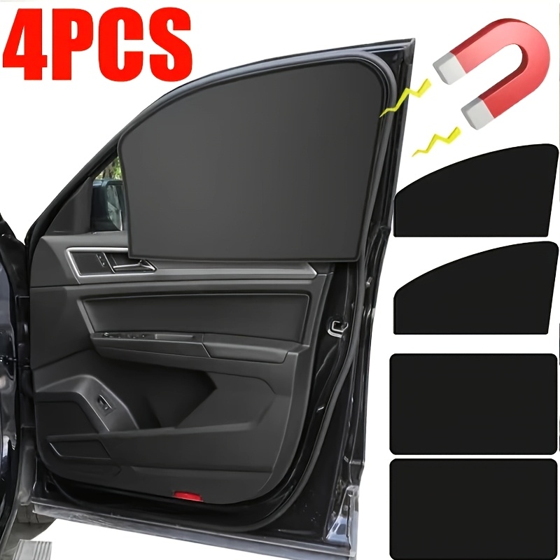 4pcs car blackout curtains Car front and rear window protective cover Summer Sun protection UV insulation Car camping, nap, change privacy