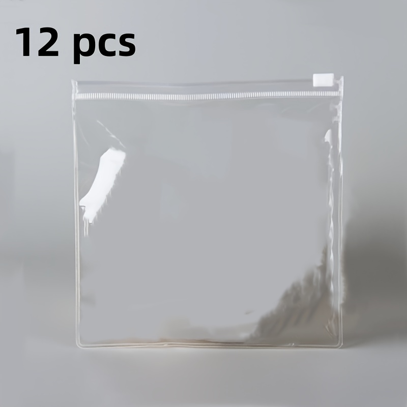 TEMU 12pcs Clear Pvc Zipper Lock Bags, 6x6 Inch - Anti-oxidation Jewelry Storage Bags For Earrings, - Resealable & Tarnish With Easy Closure