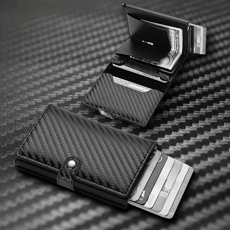 carbon fiber texture mens wallet       up card creative large capacity hot selling card bag high quality   commuting handheld wallet