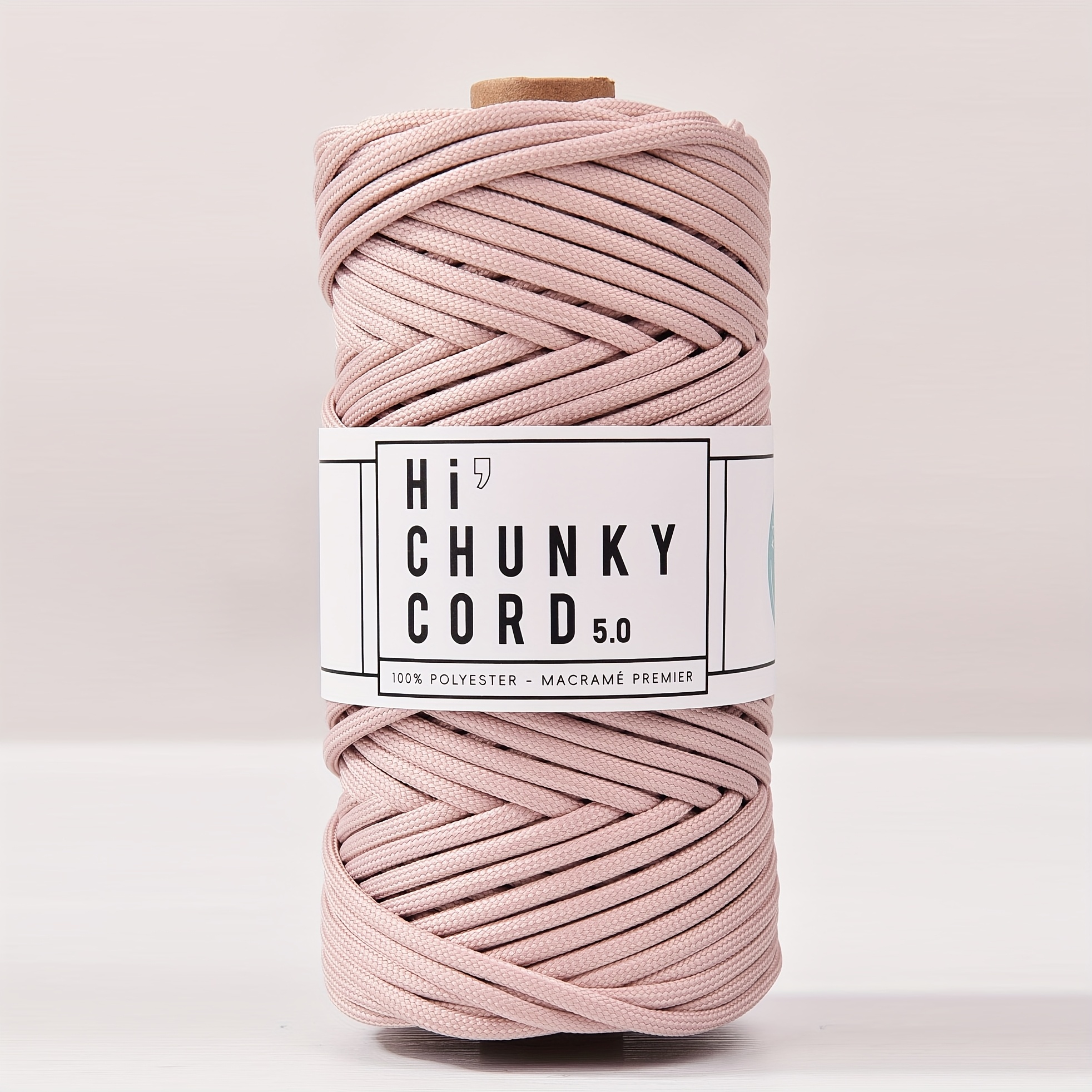 TEMU Corde tressée en polyester 5 mm, 50 yards par rouleau de 300 g, disponible en plusieurs couleurs pour une utilisation durable. Idéale pour les