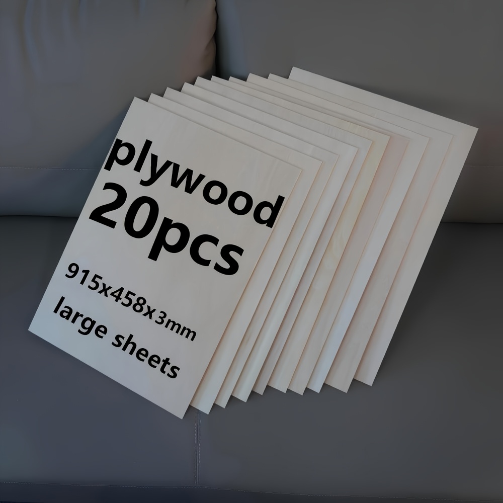 Image of Dofiki 20pcs 915 X458 X3mm/6mm Basswood Plywood Large Plywood Sheet Design For Co2 Laser Cutting Engraving