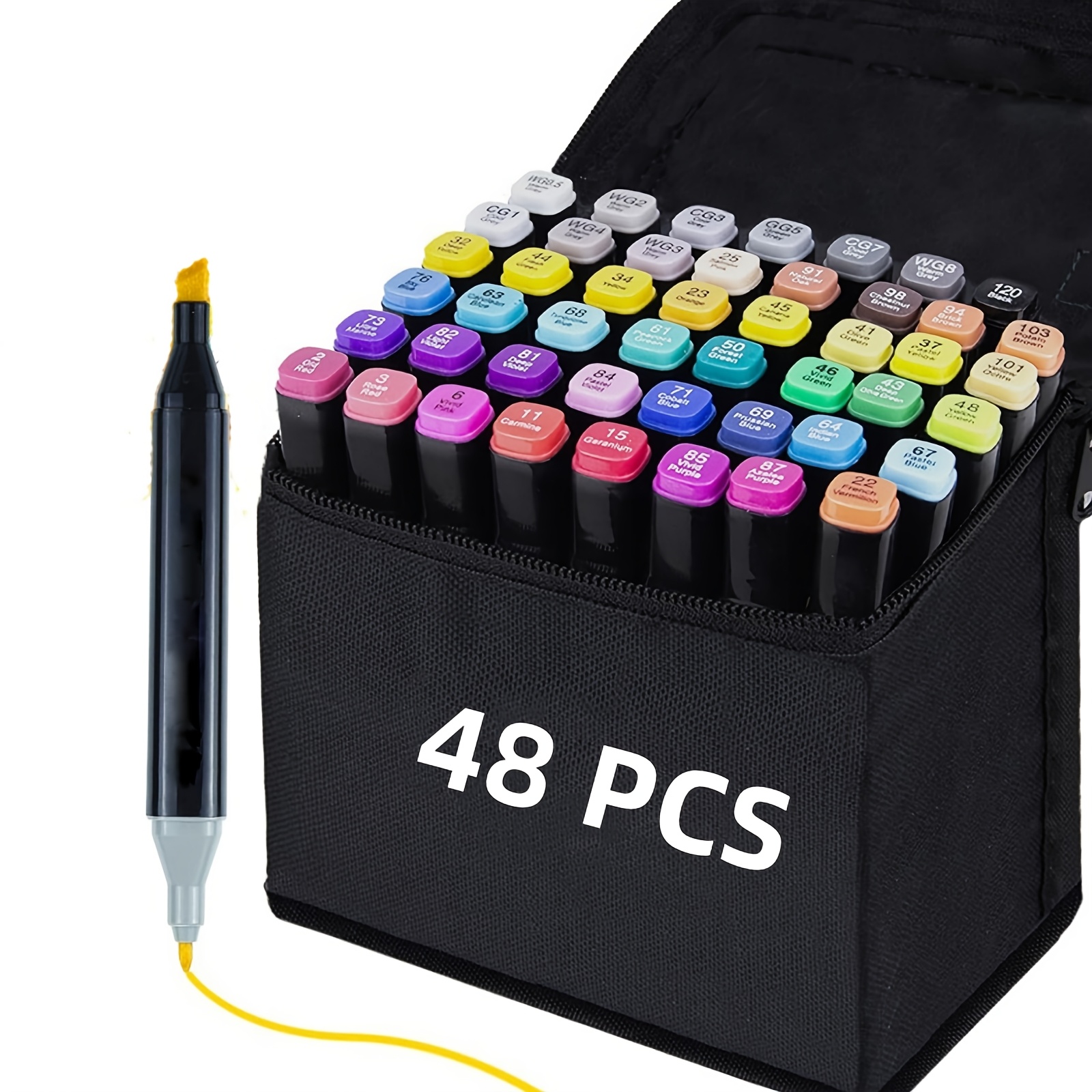 

48/60/80//120/168 Colors Markers, Tip Permanent Art Markers, For Book Drawing, Card Making, Coloring Illustrations, Sketching, Halloween And Christmas Gift