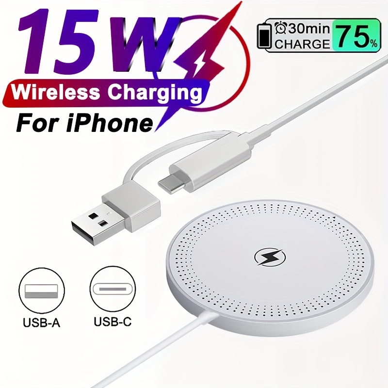 

Upgrade Your Charging Experience: Usb+type-c 2-in-1 Magnetic Suction Wireless Charger For 12/13/14/15/airpods Series