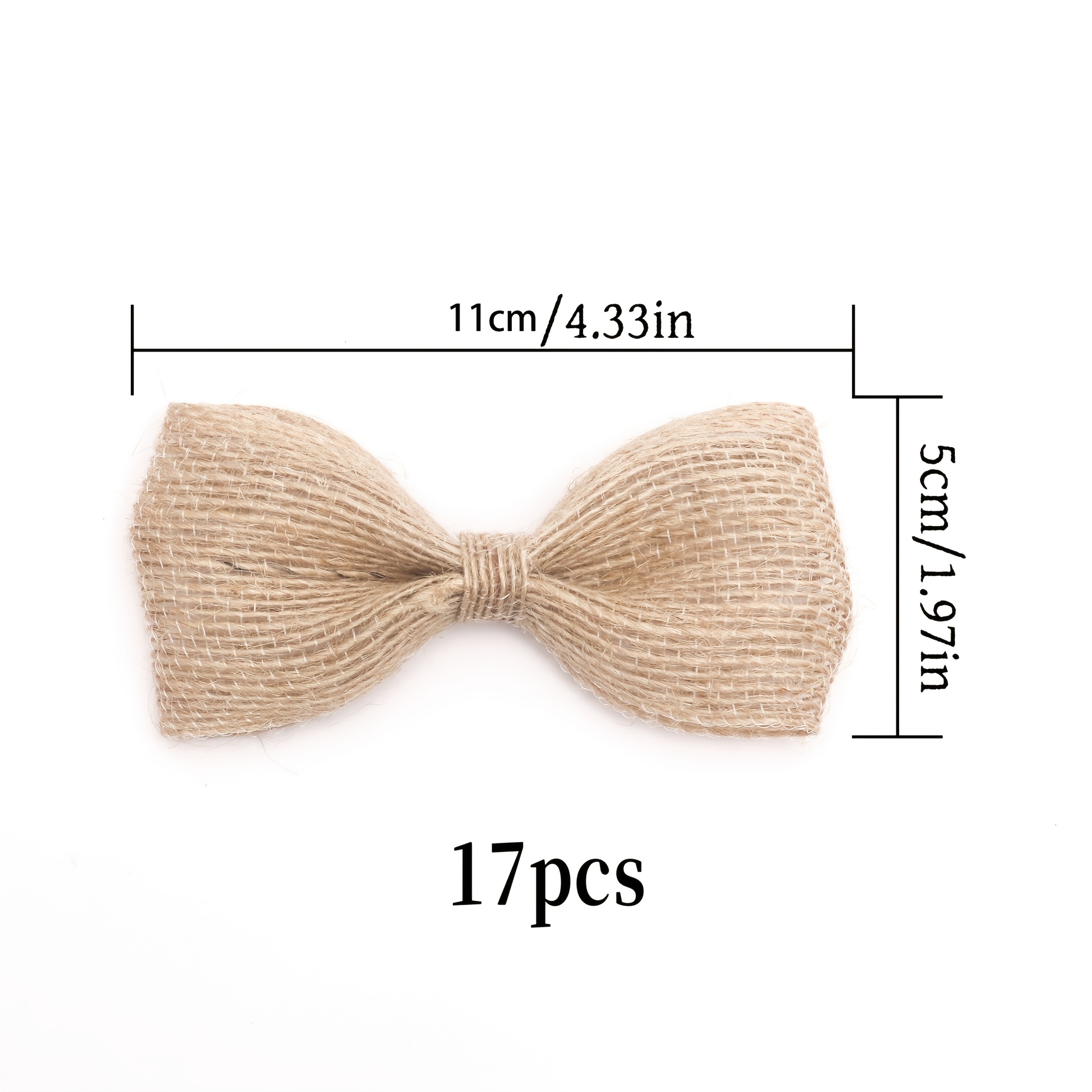 TEMU 17 nœuds en jute naturelle faits à , nœuds en toile de jute prédénoués, adaptés à l'artisanat, à cadeau, aux cadeaux de mariage et aux
