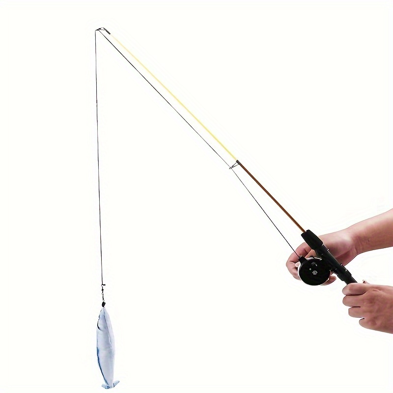 Cat Teasing Stick Three section Retractable Fishing Rod - Temu