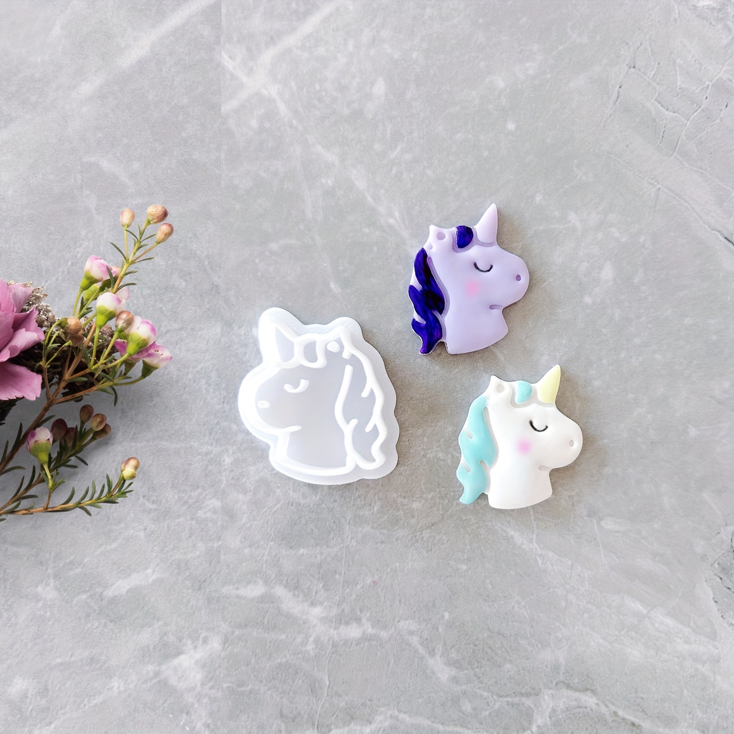 

Moule de bijou de décoration en polymère de licorne mignonne, outil de découpe en douce pour DIY