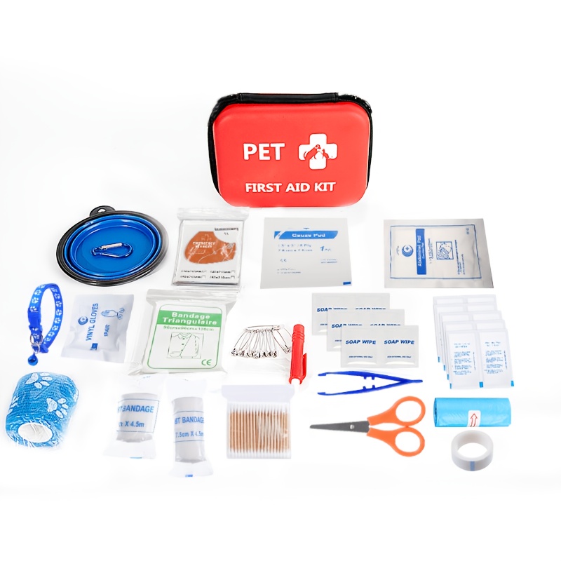 Pet First Aid Kit for Cats and Dogs — A Pet Emergency Kit for Home, Office, and Travel — A Must-have Mini First Aid Kit for Dog Camping
