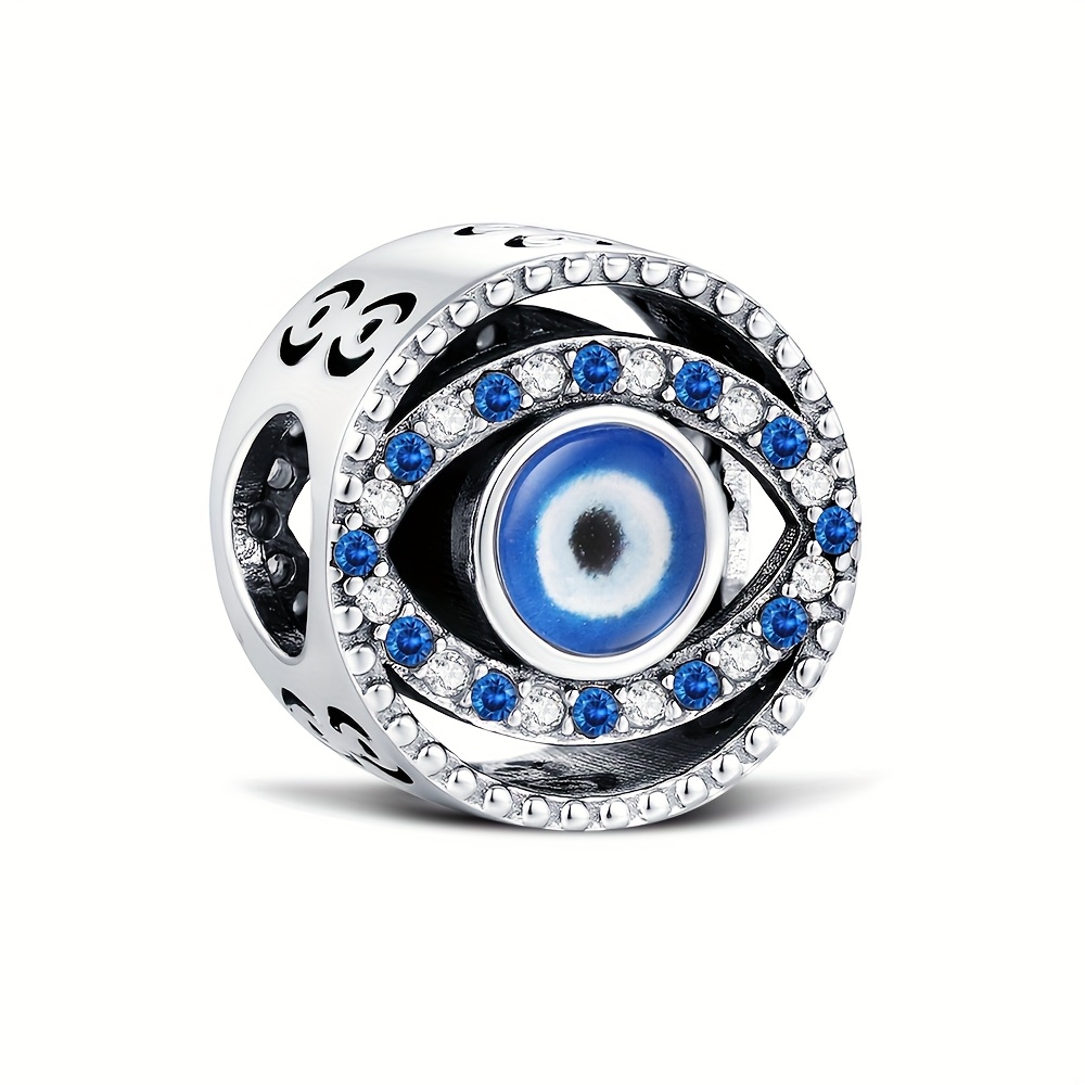 E-shop Neues 925er Silberblauäugige-Perle, geeignet für Armbänder und Halsketten, exquisites Schmuckgeschenk für Familie, Freunde und Nichten, für