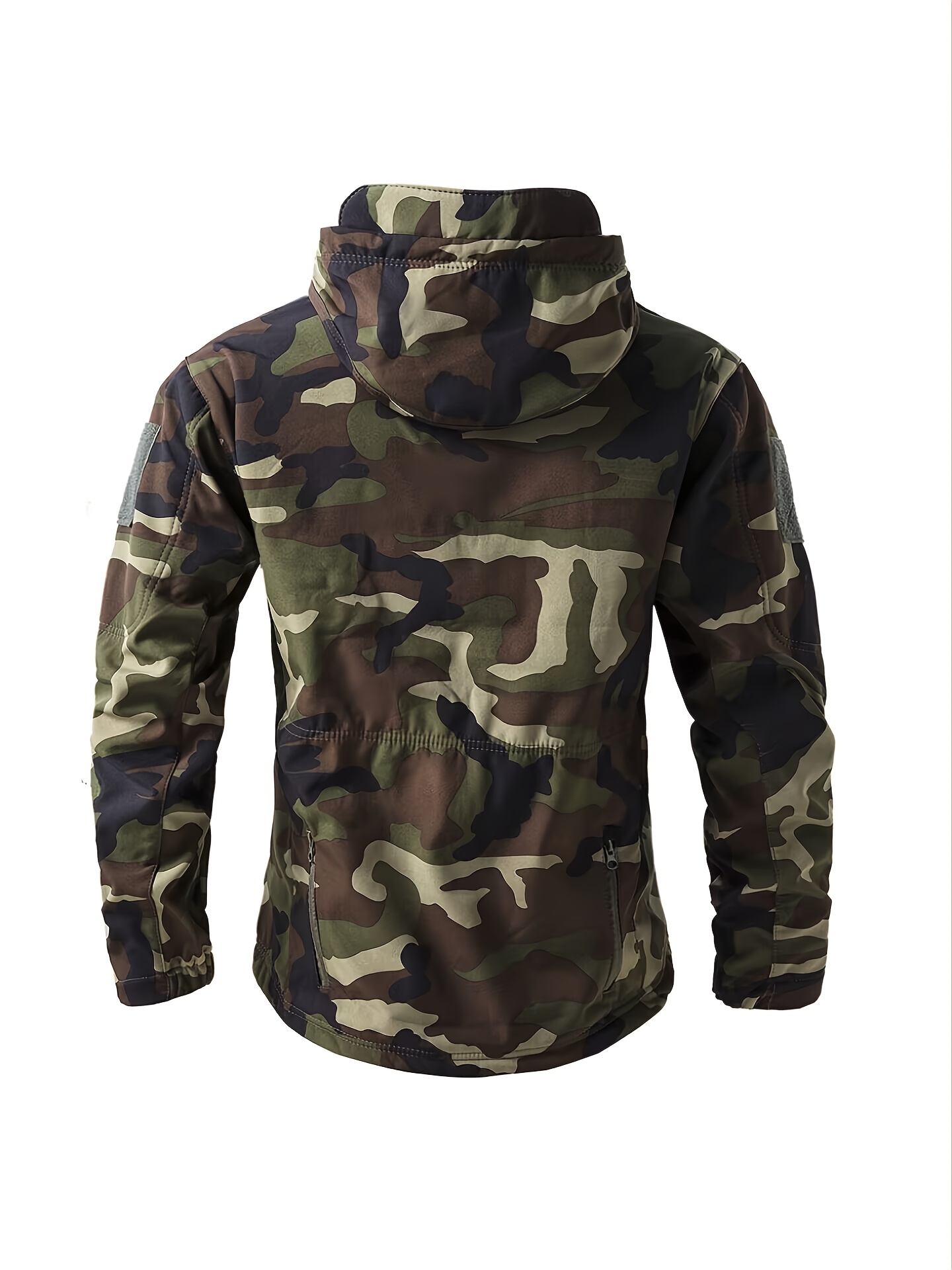Men's Outdoor Fleece-Lined Softshell Jacket, Windproof & Tear-Resistant