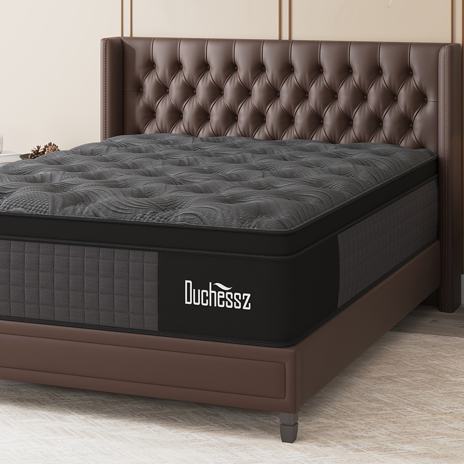 TEMU Luxury Mattress 12"14" Twin Full Queen King Size Gel Memory Foam Hydird Mattress In A Firm