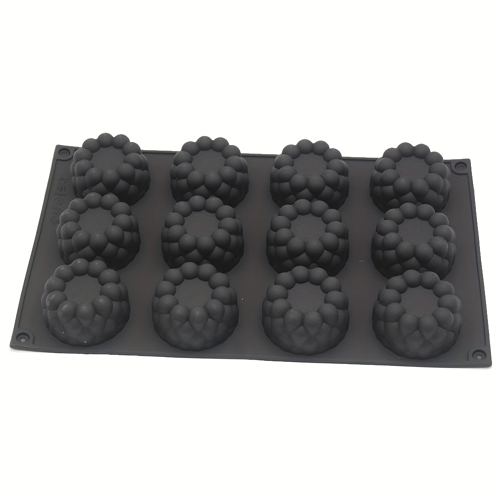 TEMU 1 Creative Jelly Pudding Silicone Mold Flower Ball Chocolate Candy Dessert Mousse Cake Decoration Baking Tool Thickened High-temperature