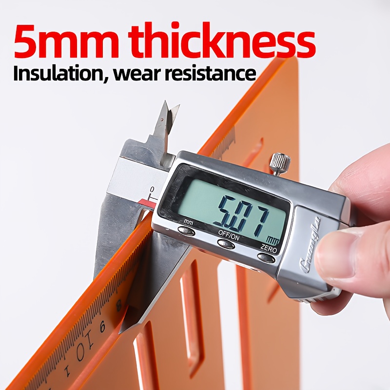 1pc universal cutting machine base plate kit 28 x 25cm woodworking circular saw bottom board 5mm thickness with laser scale adjustable positioning guide woodworking aid tool Product details 6