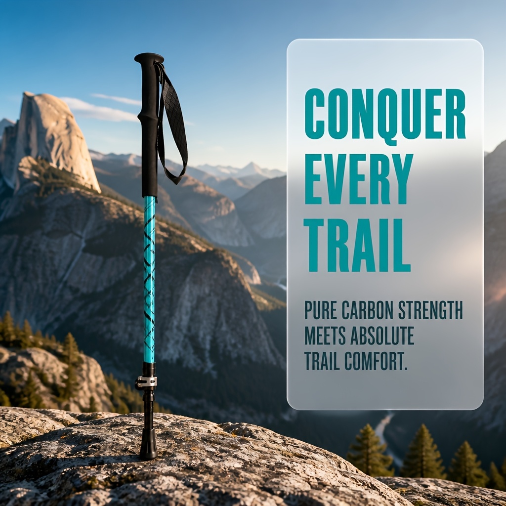 Single-Pack Carbon Fiber Two-Section Trekking Pole