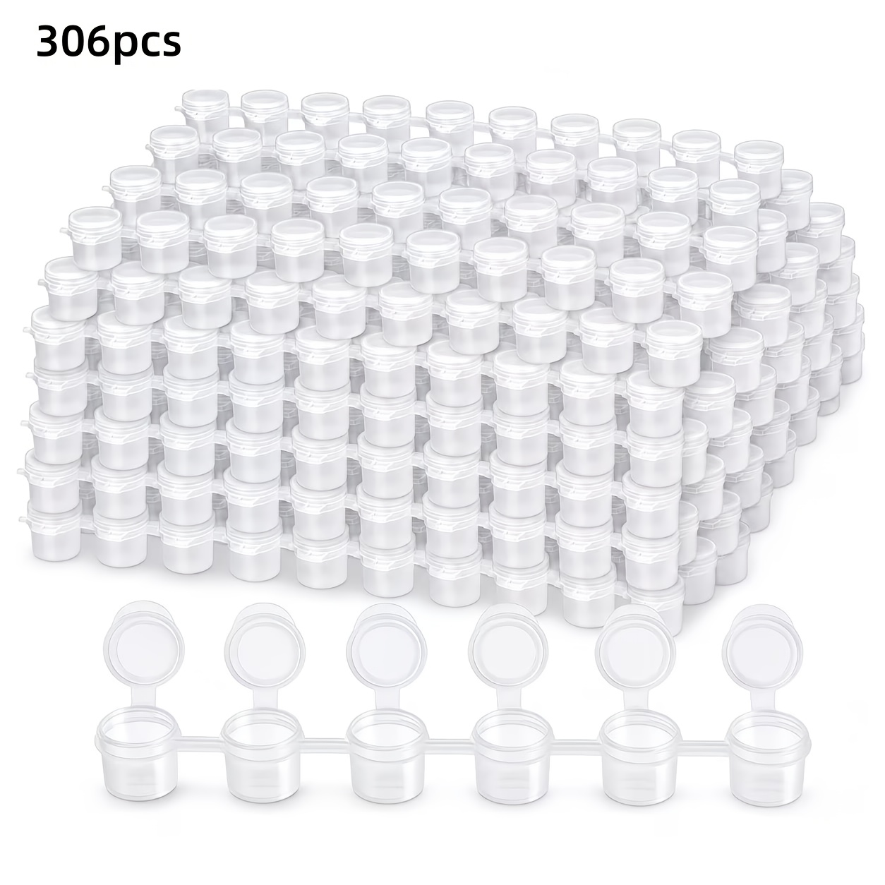 TEMU 306pcs Empty Paint Pots, Using 2ml 6-, For Professional Art Use