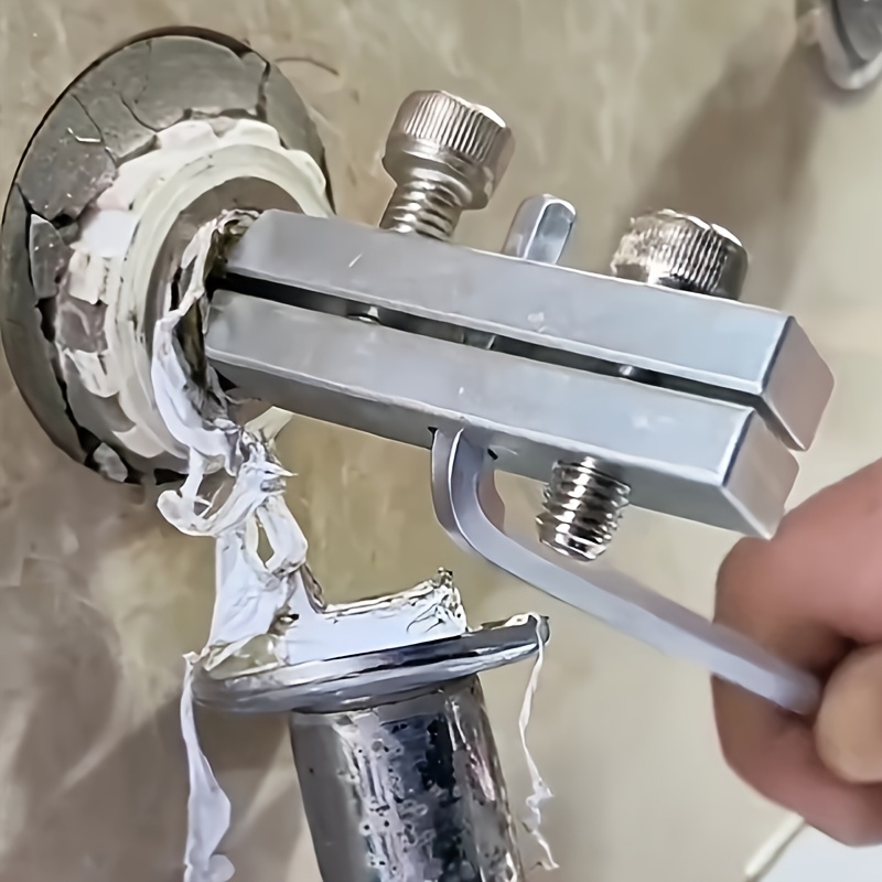 heavy duty metal pipe breaker removal tool set 1pc faucet angle extractor with lock nut design adjustable rod for easy operation no connectors included faucet maintenance locking screw mechanism precision engineering details 0