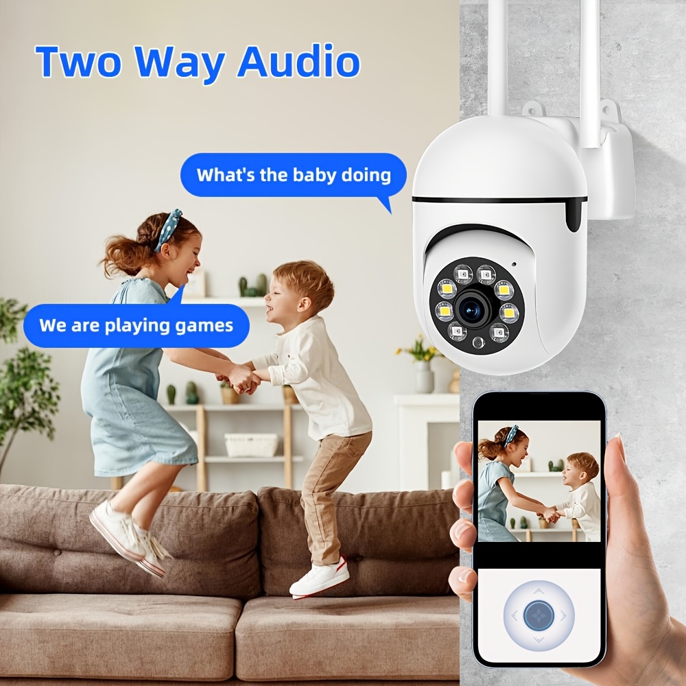 WJG 2pcs HD 1080P WiFi Security Cameras - Wireless, Night Vision, Two-Way Audio, Pan/Tilt/Zoom, Motion Tracking for Indoor/Outdoor Use - Perfect for Youngsters & Pet Monitoring details 3