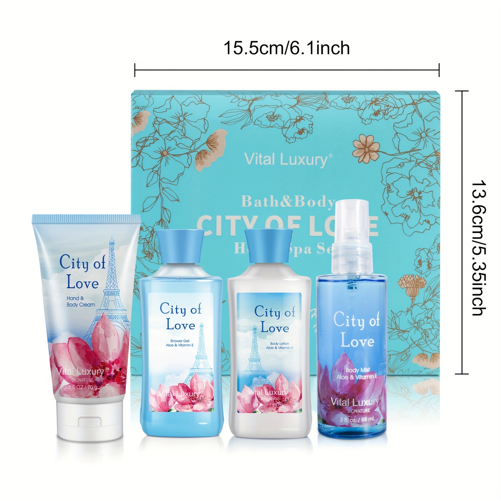 Bath Body Care Set Lavender Vanilla Blush Portable Cleaning - Temu