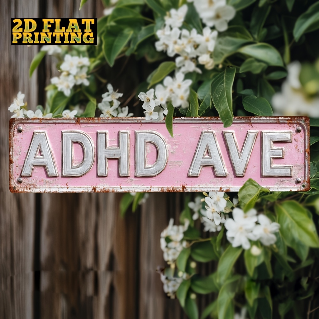 TEMU 2d Flat, 1pc Ave Metal Sign - Vintage Awareness Wall Decor, 4x16 Inch Retro Durable Iron Plaque For Home, Office, For Cave, Or -friendly Spaces,