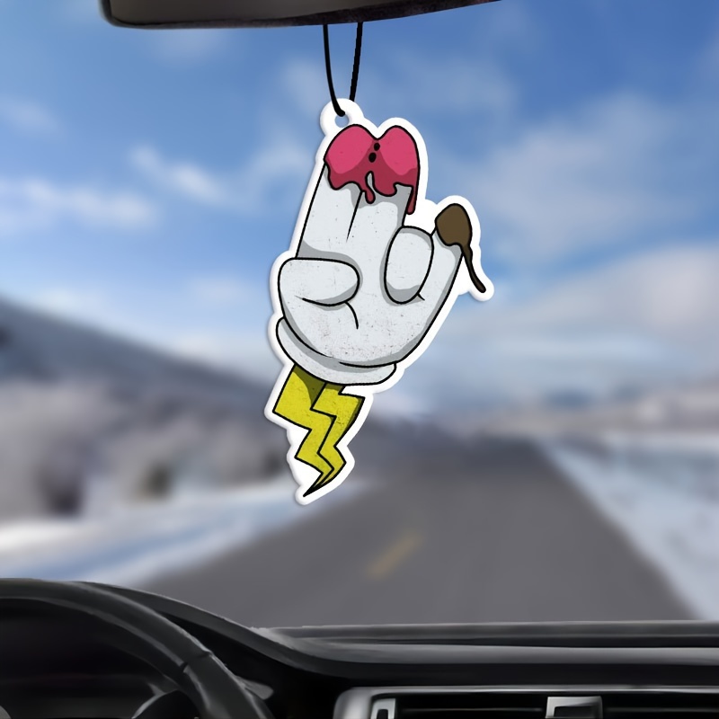 

Funny Hand Gesture Car Air Freshener - Car Rearview Mirror Hanging Fragrance Car Aromatherapy Tablet - Car Interior Decoration - Gifts For Friend/wife Eid Al-adha Mubarak