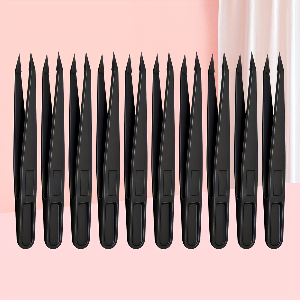 E-shop 10 Stk./50 Stk. 1 Packung Einwegpinzette Hochelastisch Falsche Wimpern Klemme Kunststoff Nagelkunst Werkzeug Bunter Griff
