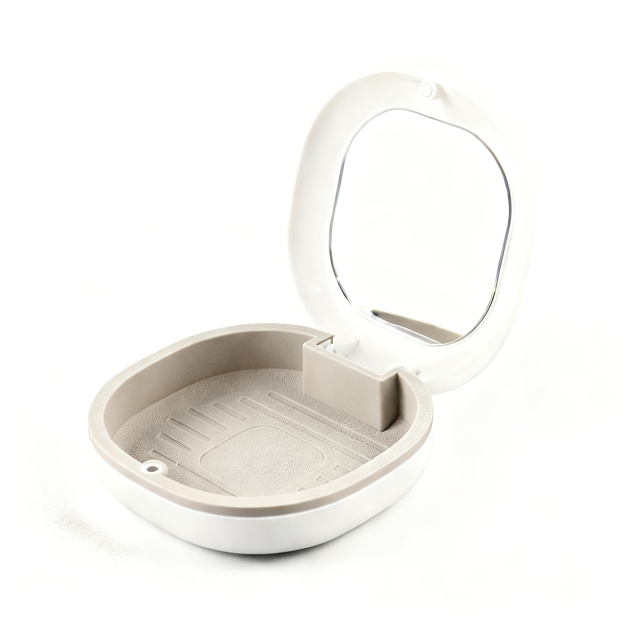 TEMU Mini Portable Denture Retainer Storage Box - Compact, Cute Plastic Case For Travel And Home Use