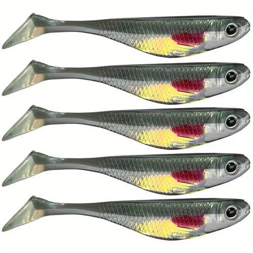 pure handmade reflective sequin fish soft bait pack of 5