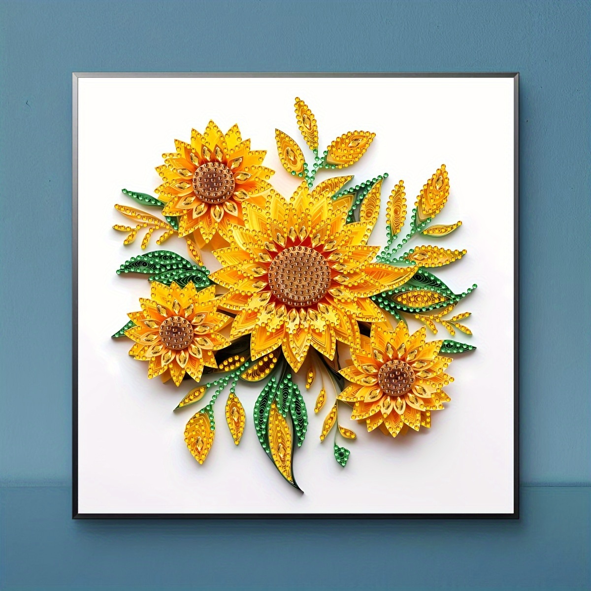 

A Set Of Colorful Sunflower Pattern Diamond Painting Kit, 5d Diy Special Shape Diamond Painting Mosaic Handicrafts, Handmade Gifts, Home And Office Wall Decoration Art. Happy Eid Al Fitr