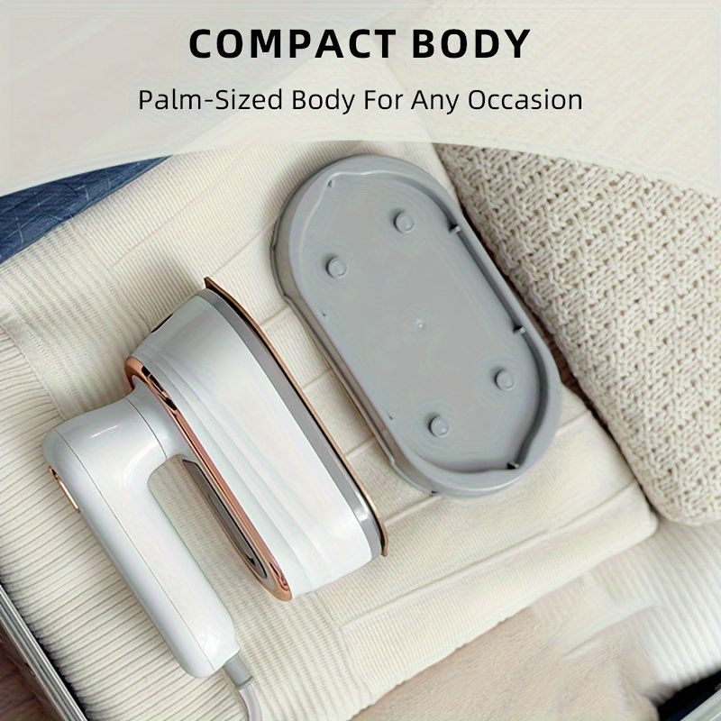 1pc portable steamer for clothes 1200w handheld garment clothing steamer iron ironing steaming 2 in 1 large soleplate fabric wrinkle remover for home and travel eu plug details 8