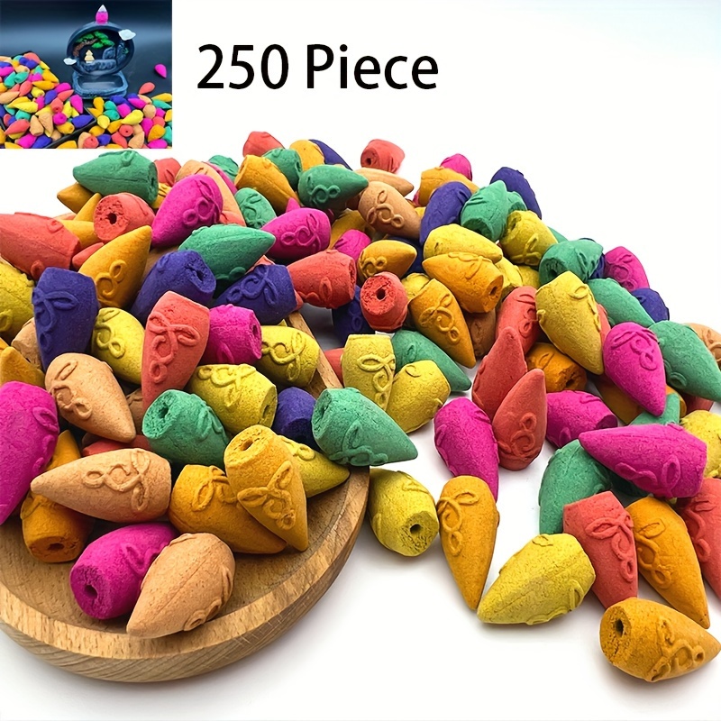 

250pcs Mixed Reverse Flow Fragrance, Special Scent, Special Pattern, Relaxation, Meditation, Yoga And Home Decor