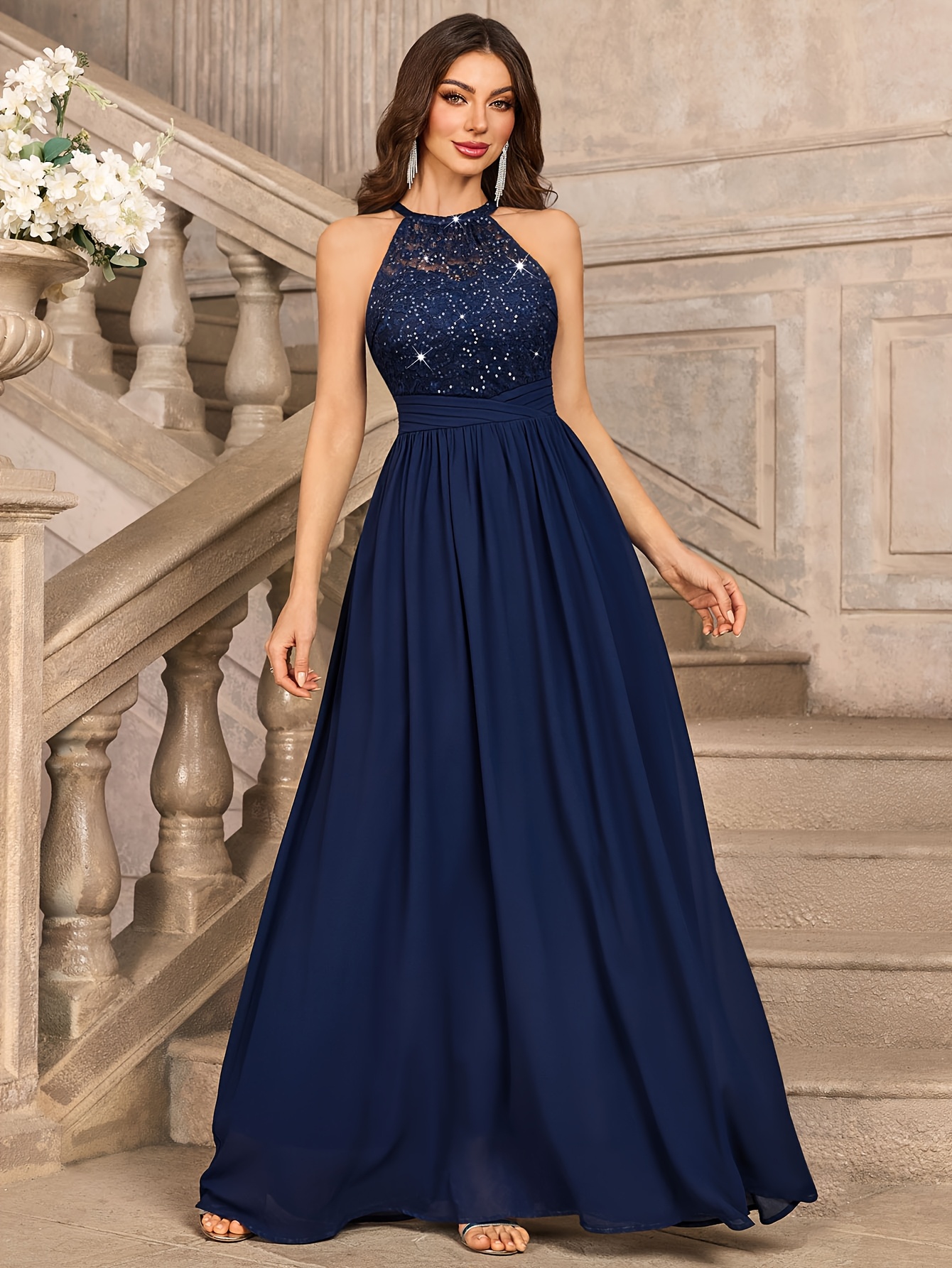 ladies long sleeve party dress LaDivine CD0192 Evening Formal wedding guest Storage Women's Maternity Dress Summer Size:16 *