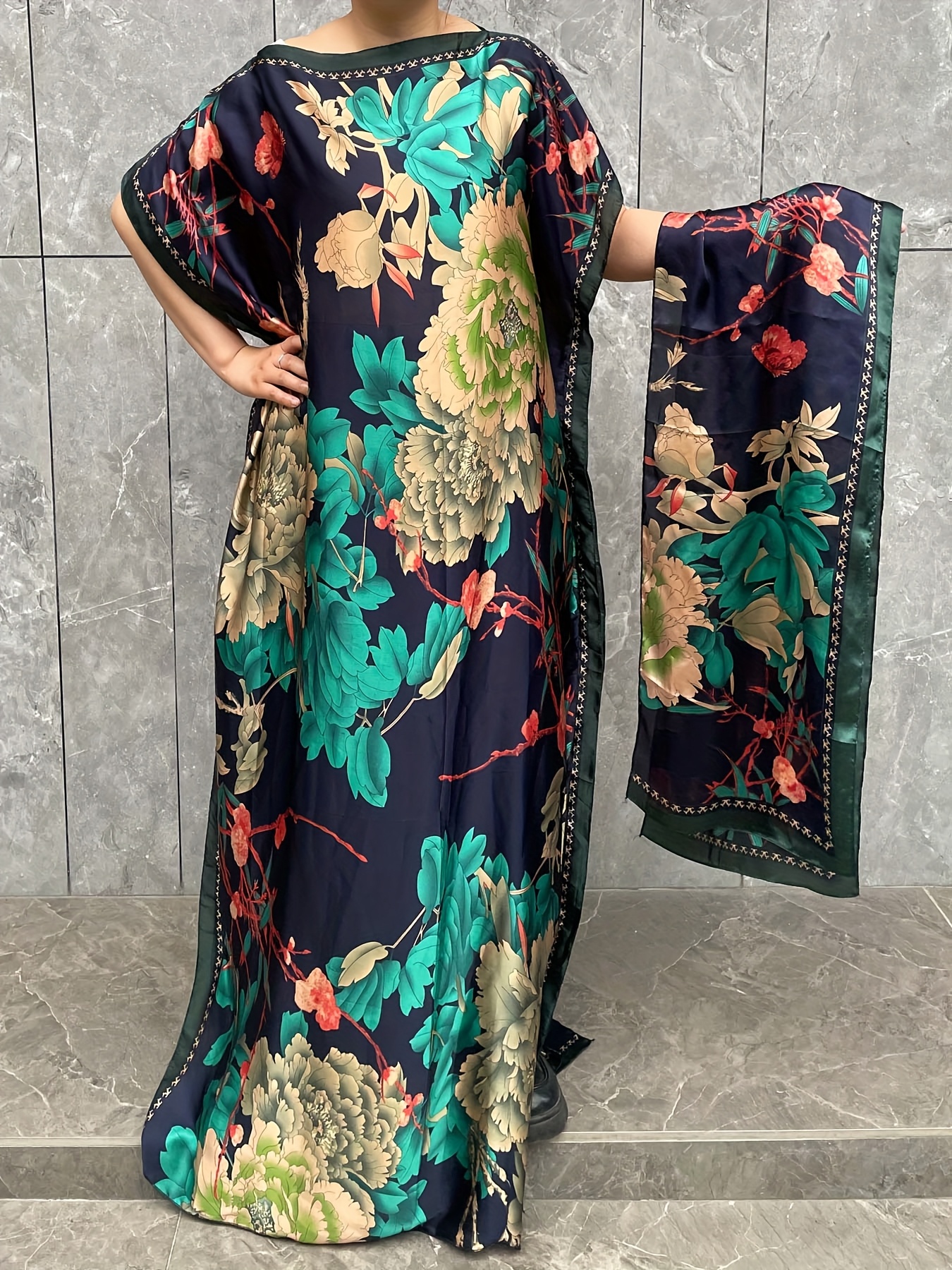 caftan dresses Floral Handmade Block Printed Caftan main image 0