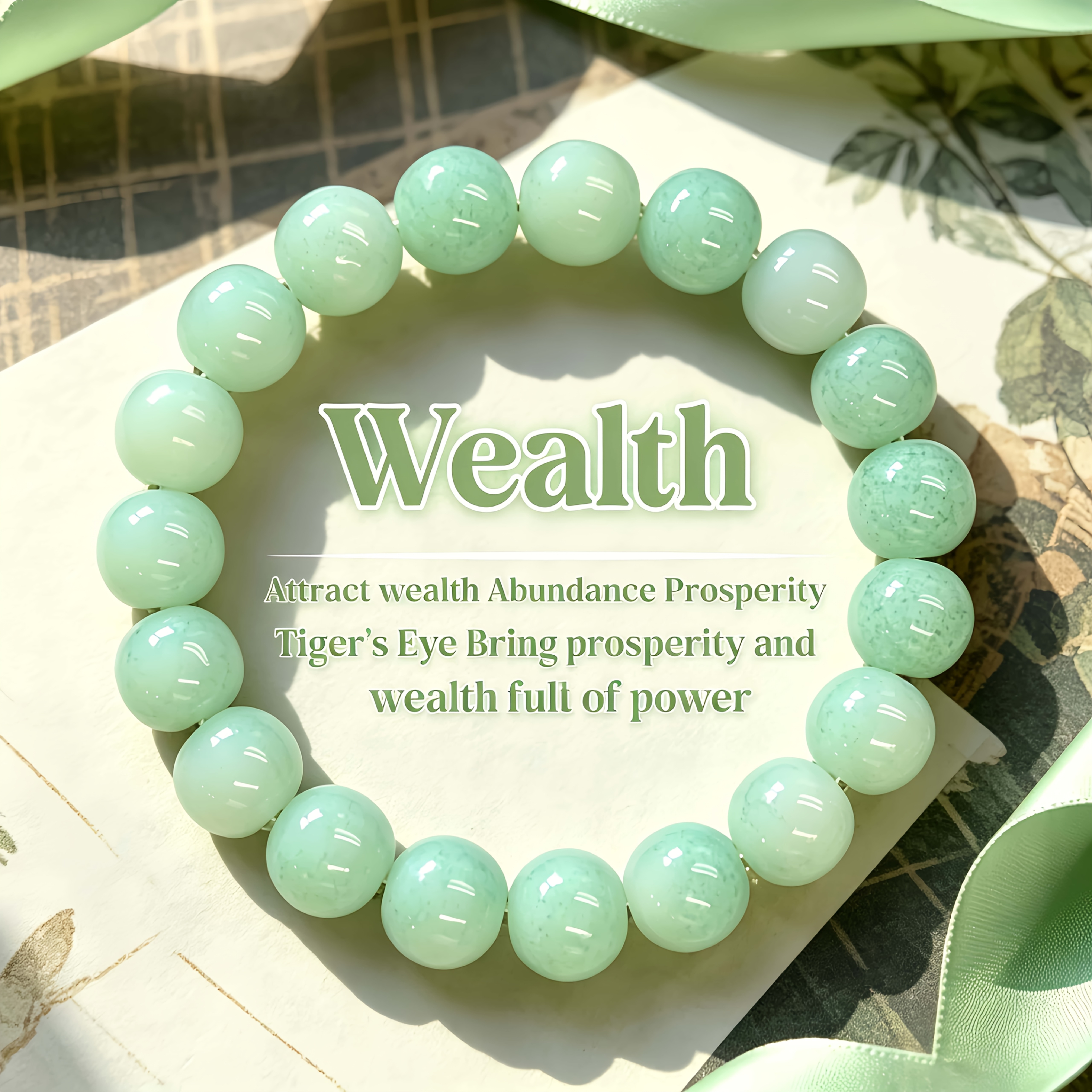 TEMU 1pc Light Green Agate Bracelet For Wealth & Career Success - Genuine Jewelry Suitable For , Daily Wear, Gift For Promotion, Accessory