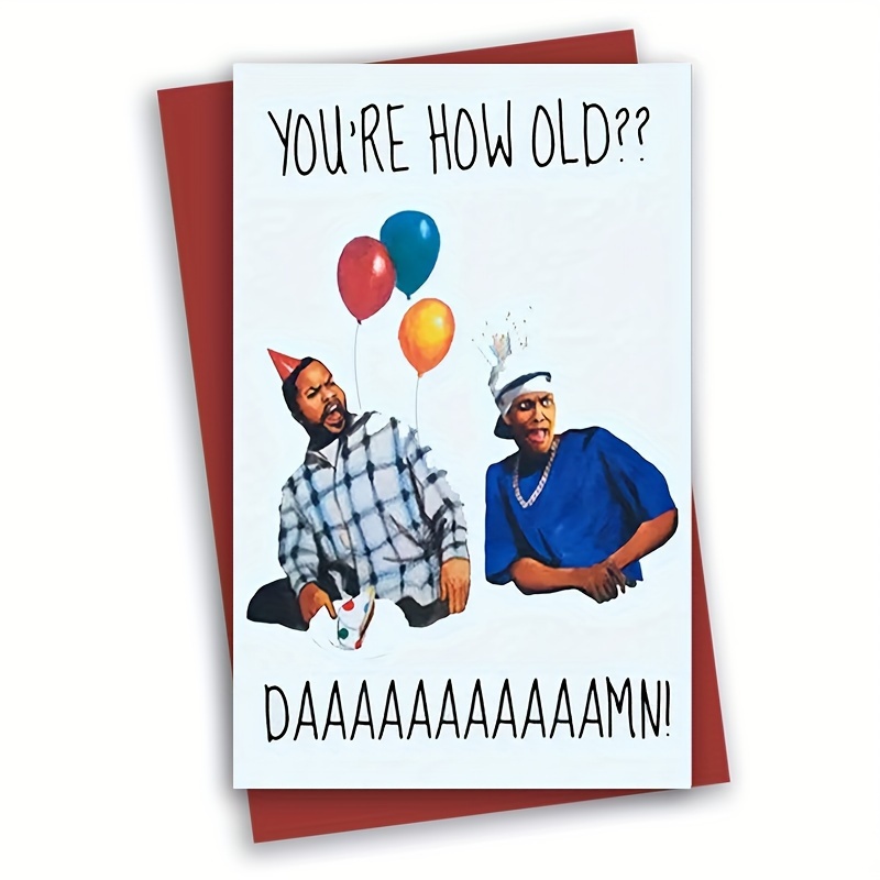 

1pc Humorous Birthday Card Friday Birthday Card, Hip Hop Birthday Card, Funny Birthday Card, Happy Birthday Eid Al-adha Mubarak