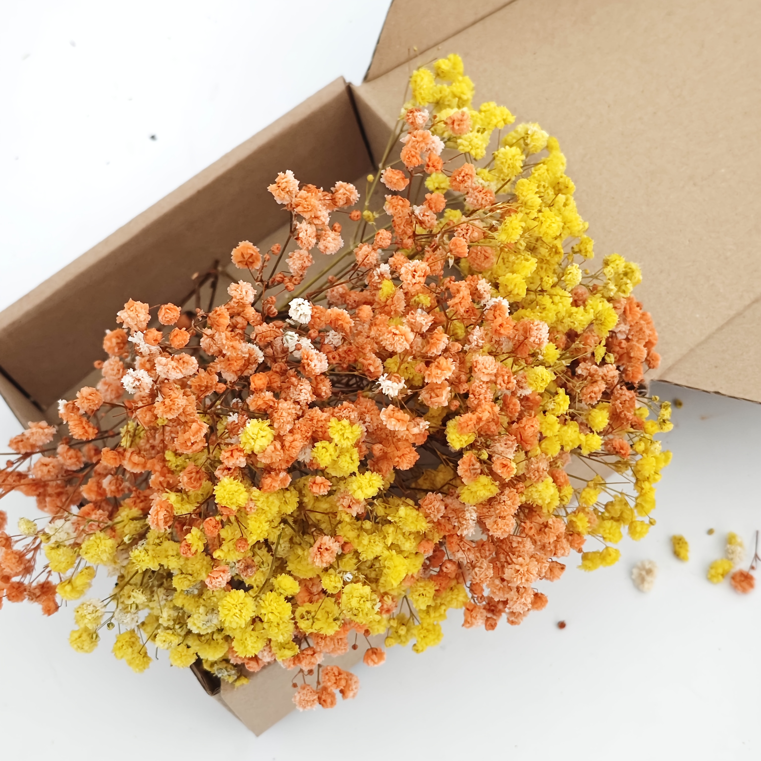 TEMU 50/100pcs Mini Oranges Artificielles Jaune-Orange 'S Breath, Idéal pour Moules en Résine, Art et Artisanat , Bouquet Coloré pour Extensions de