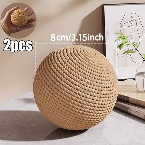 2 3pcs large sisal cat toy ball safety sisal material self entertainment indoor outdoor holiday playtime ideal for medium sized cats great christmas halloween national gift for cat owners