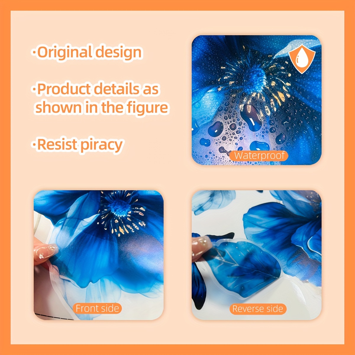 Amimagen Pegatinas De Pared De Flores De Rosas De Peonía, Peonías