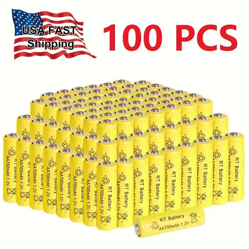 1 2 4 16 20 24 36 48 60 100pcs ni mh aa 700mah rechargeable battery 1 2v battery cell for solar light set for toys clocks garden landscaping outdoor solar string lights