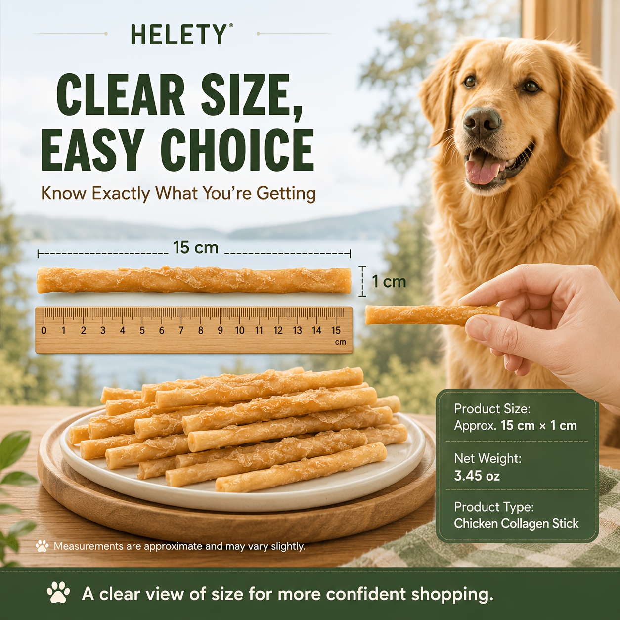 collagen   dental treats tender meat strips suitable for labradors and golden retrievers     teeth a training reward suitable for small medium and large dogs as a   treat Product details 0