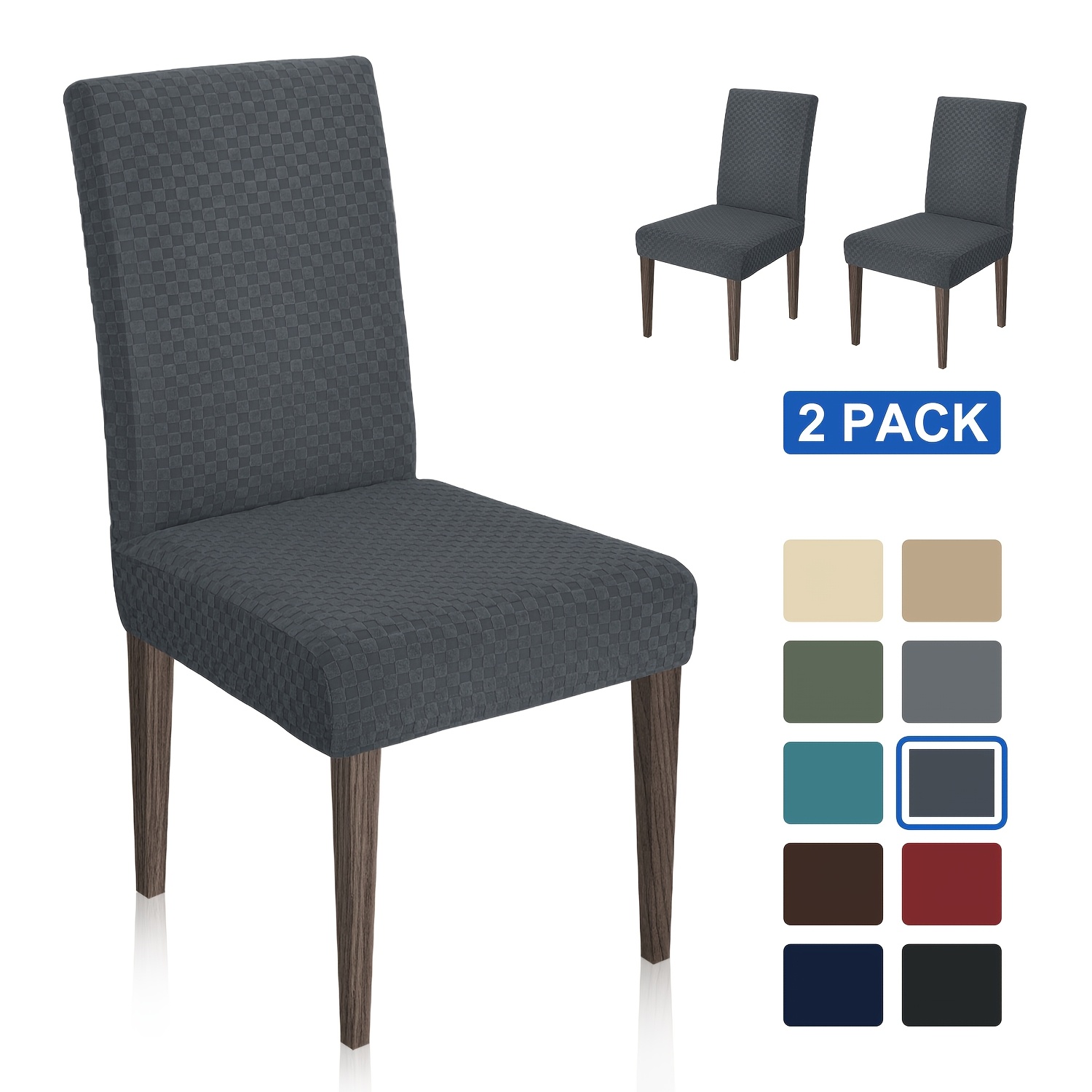 set of 2 4 6 dining chair covers elastic dust proof checkered chair covers furniture protection covers suitable for dining rooms living rooms and wedding decorations